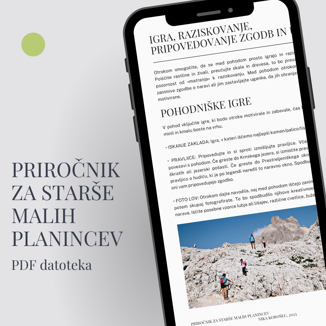 Priročnik za starše malih planincev (PDF priročnik)