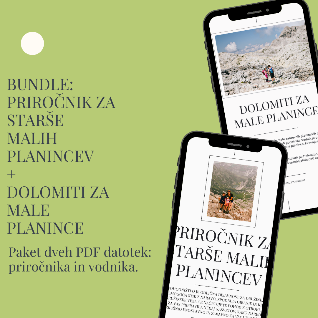BUNDLE: Dolomiti za male planince + Priročnik za starše malih planincev